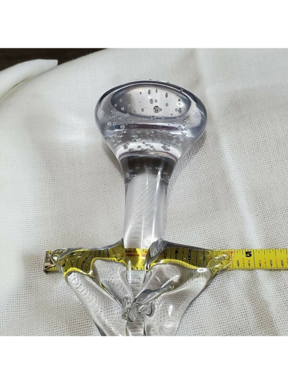 Handblown Art Glass Angel Figurine Bubble glass 9"Vintage Decorative Christmas - Picture 6 of 8